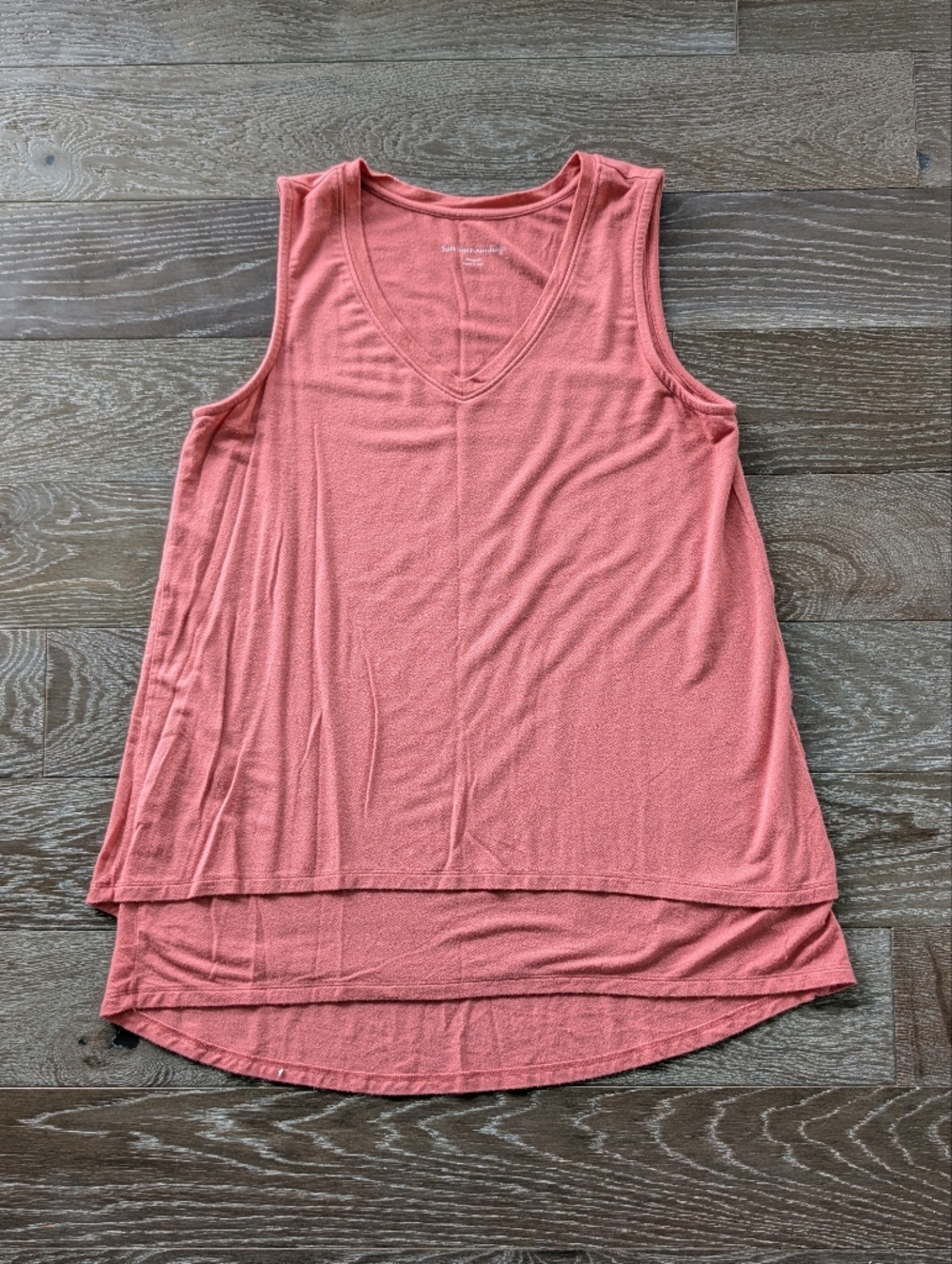 Soft Surroundings Waterston Dusty Cedar Layered V-Neck Tank Size Medium